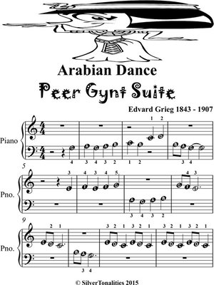 cover image of Arabian Dance Peer Gynt Suite Beginner Piano Sheet Music Tadpole Edition
